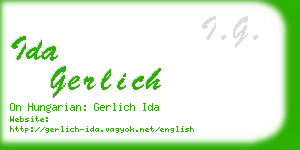 ida gerlich business card